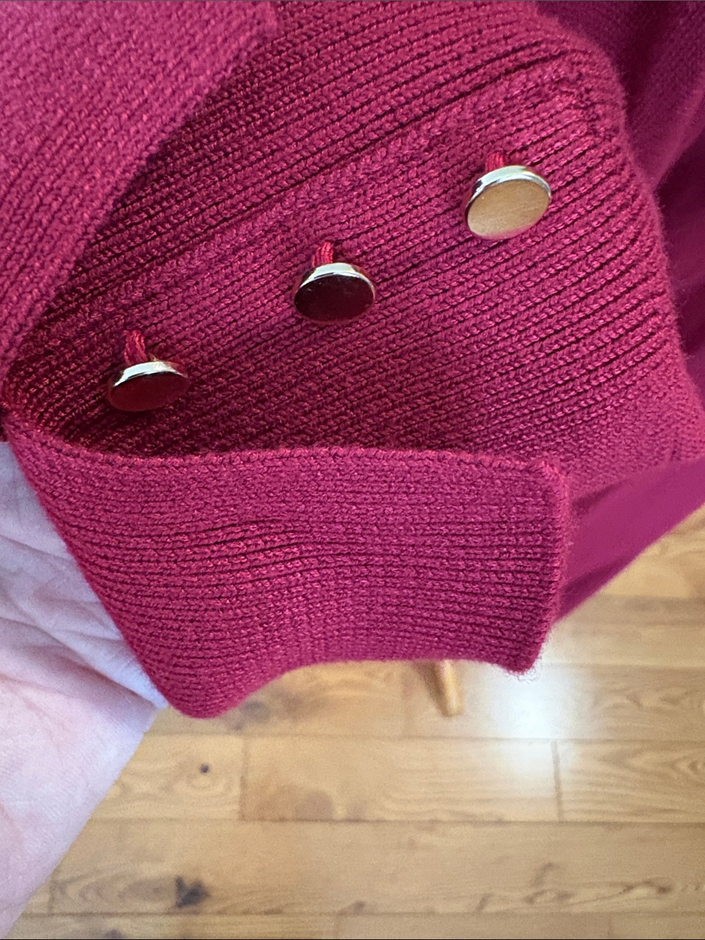 White House Black Market Fuchsia Open-Front Cardigan. - Picture 4 of 8